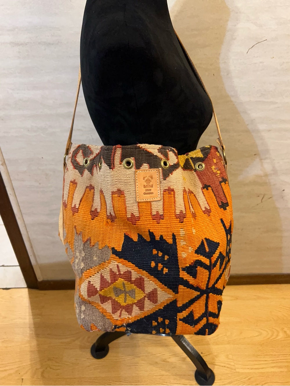 Vintage Matt Camron Turkish Kilim Bucket Bag